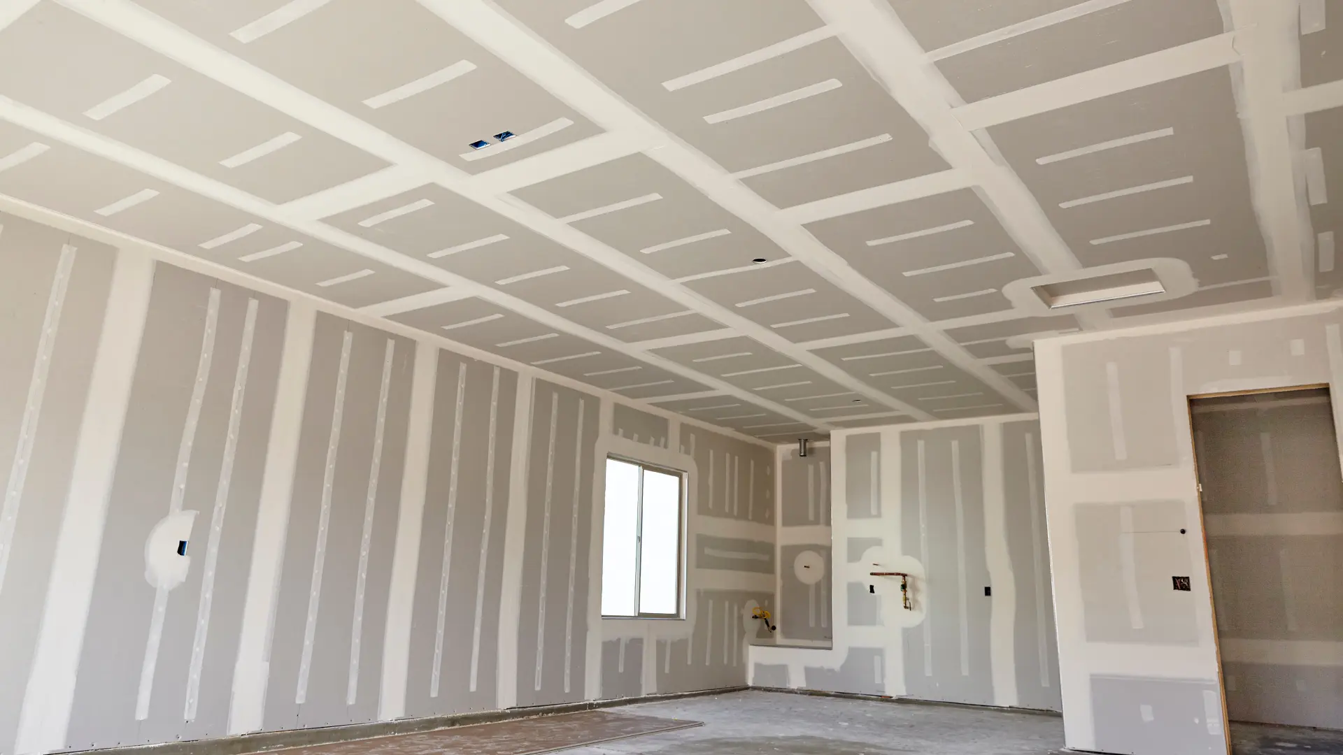 Professional plasterboard installation with taped joints in Adelaide Hills